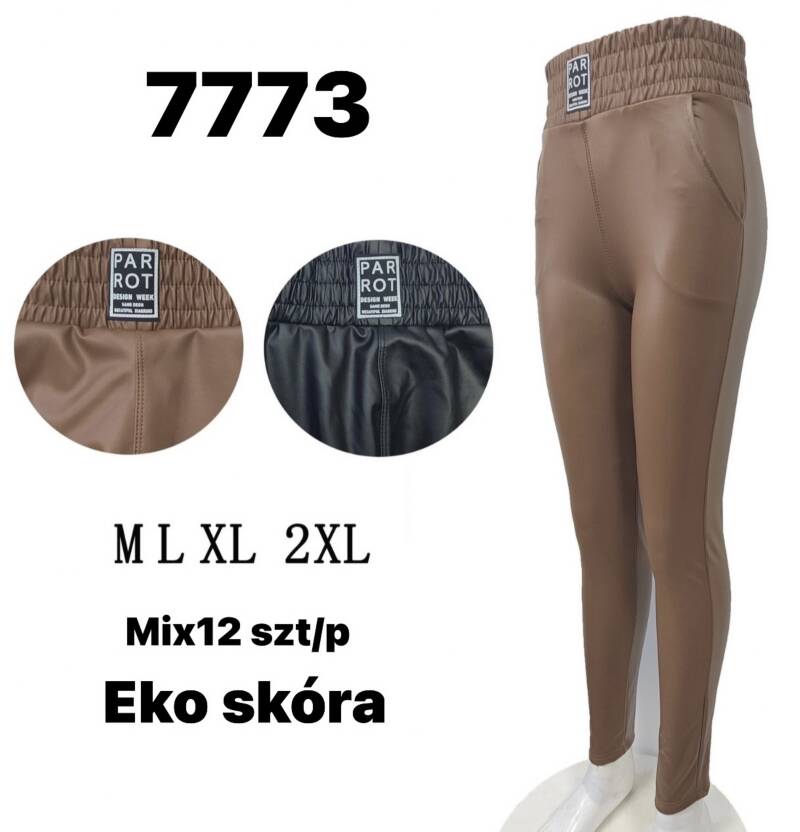 Spodnie skórzane damskie Roz M-2XL, Mix kolor Paczka 12 szt